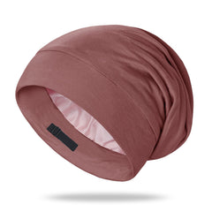 OLESILK bonnet-dodo-soie-cheveux : bonnet de nuit en soie protégeant les cheveux