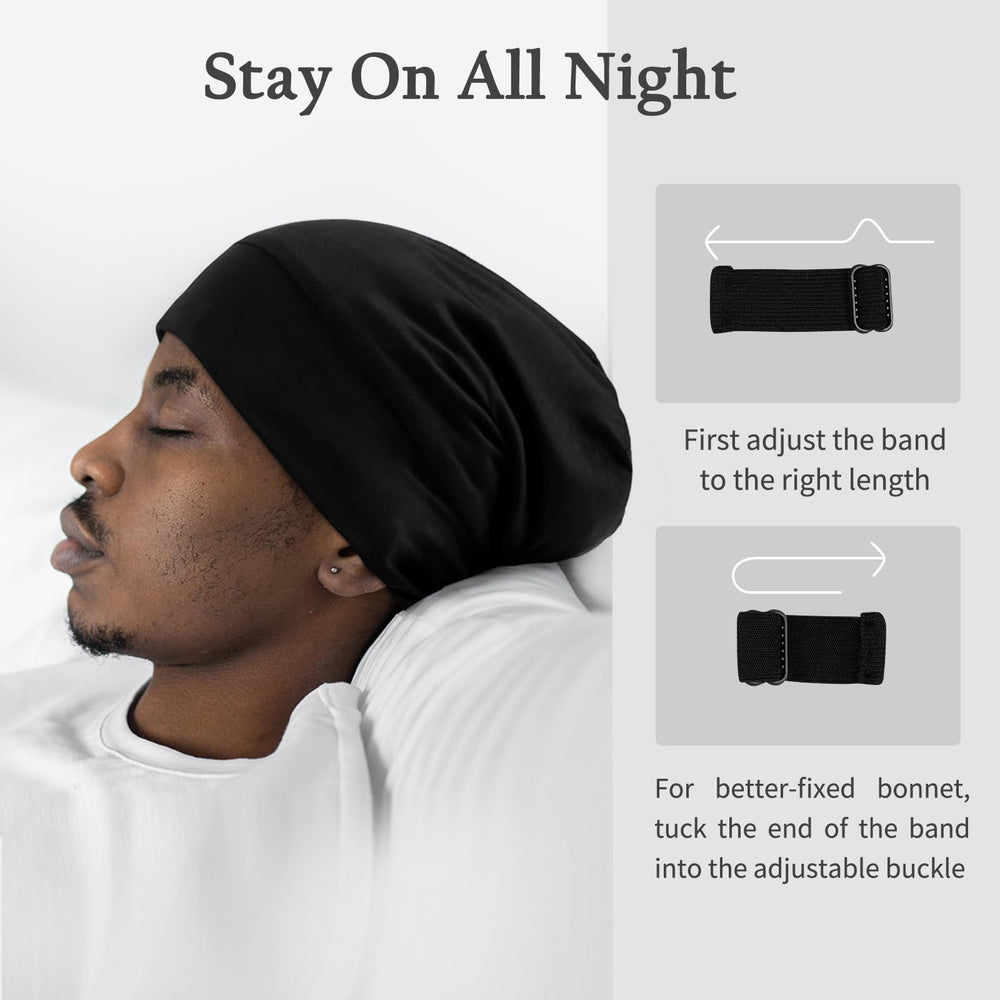 Bonnet nocturne OLESILK, maintien sans glissement pendant le sommeil.
