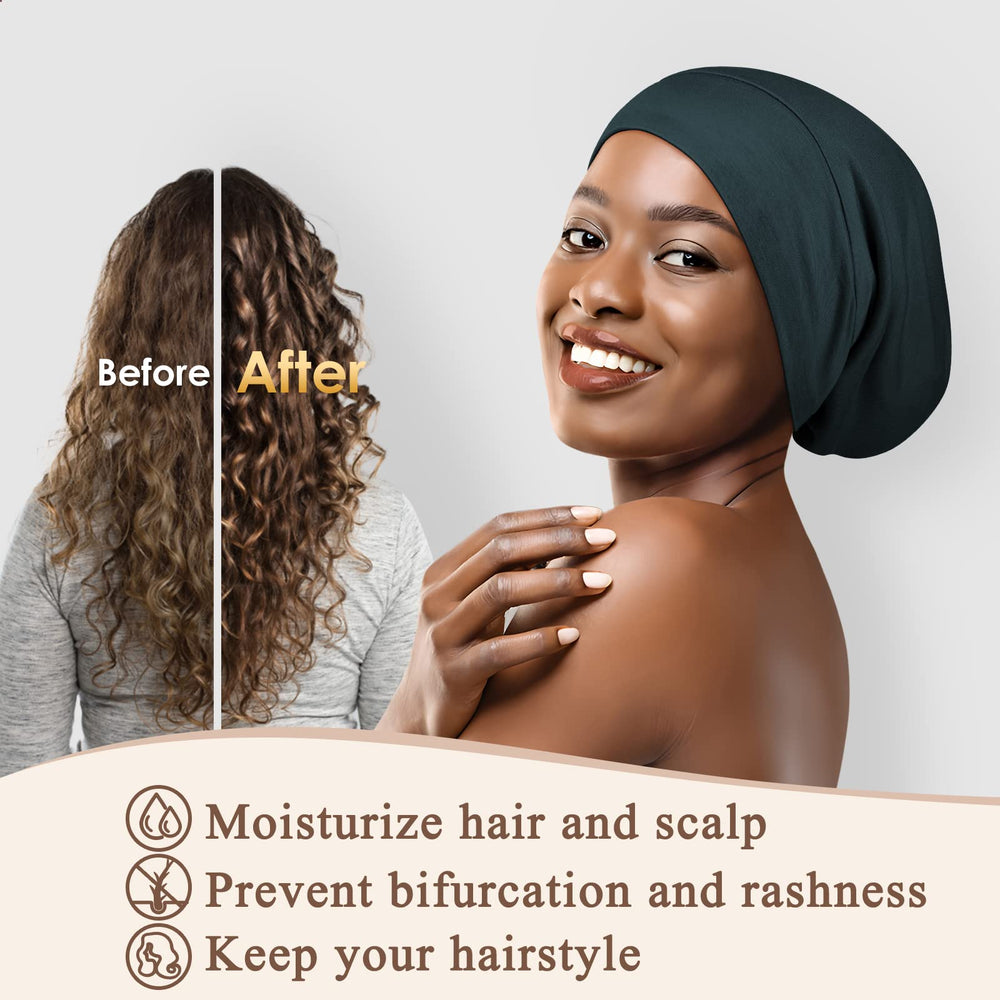 Bonnet OLESILK protection cheveux nuit réduit les frottements.