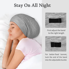 OLESILK bonnet-reglable-attache-gris-clair ajuste confortablement.