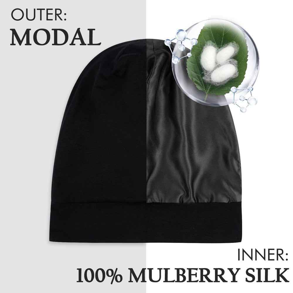 Intérieur en soie du bonnet OLESILK offrant une douceur premium pour vos longueurs.
