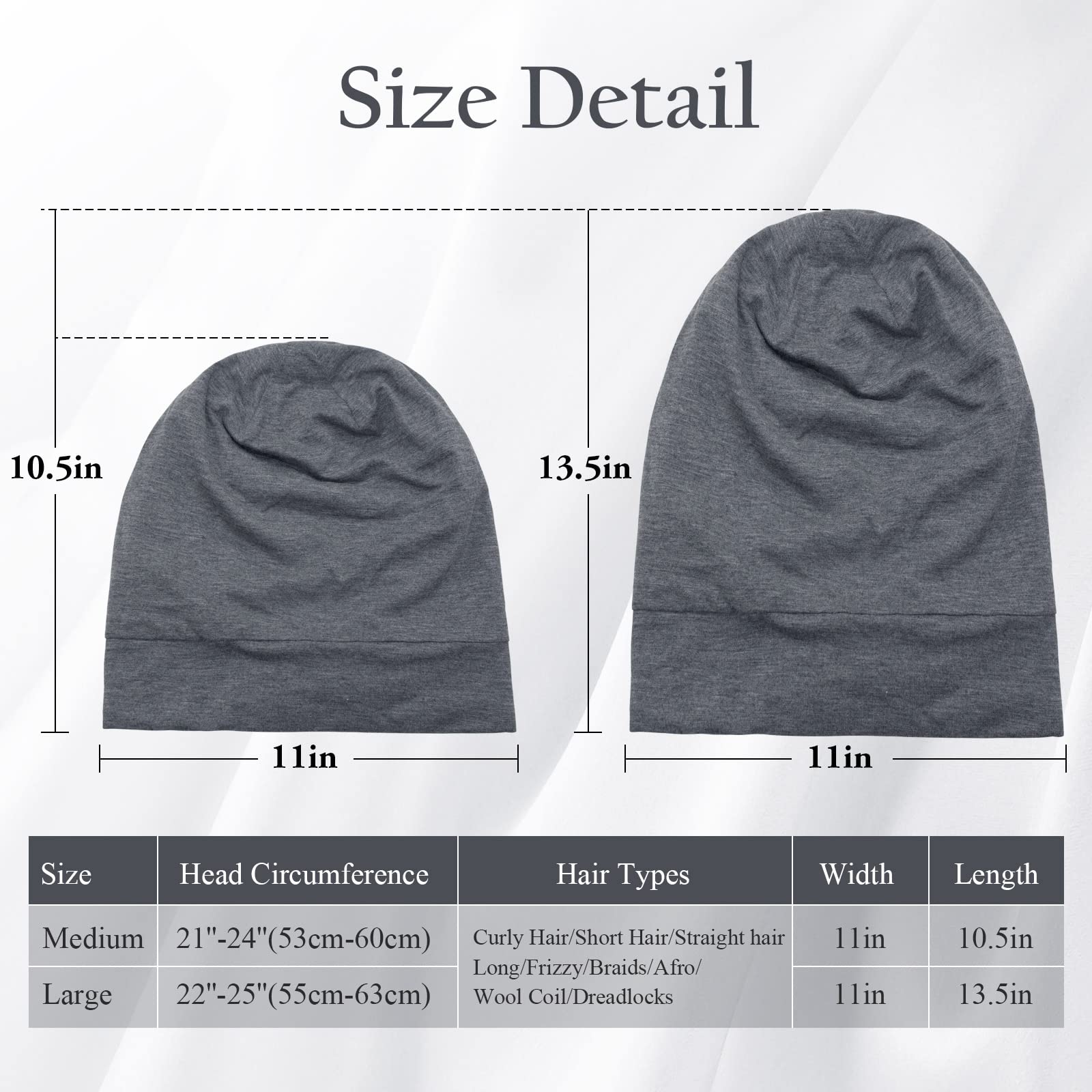 OLESILK bonnet soie Mulberry gris perle, vue dos, coupe ajustable confortable.