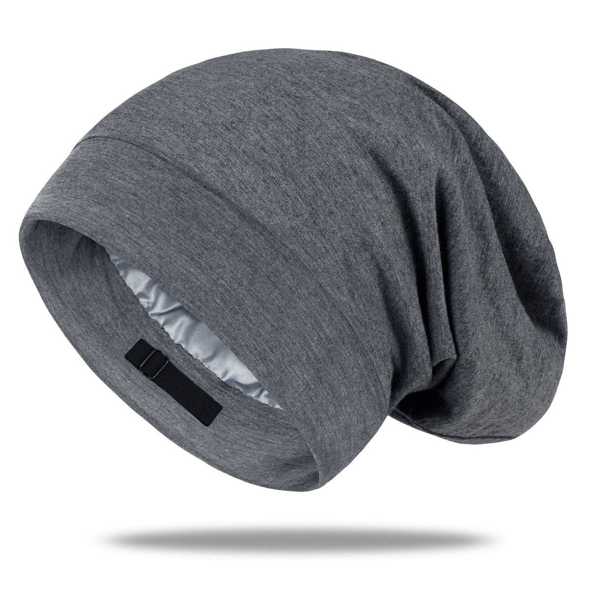 OLESILK bonnet en soie Mulberry gris perle, vue face, douceur et maintien.
