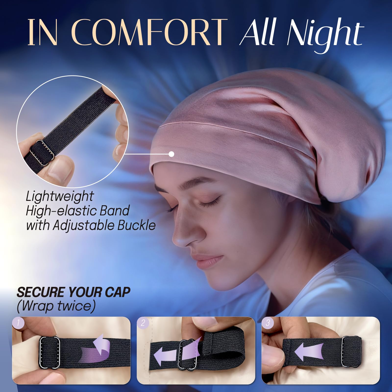 OLESILK utilisation quotidienne idéal pour dormir et se préparer le matin