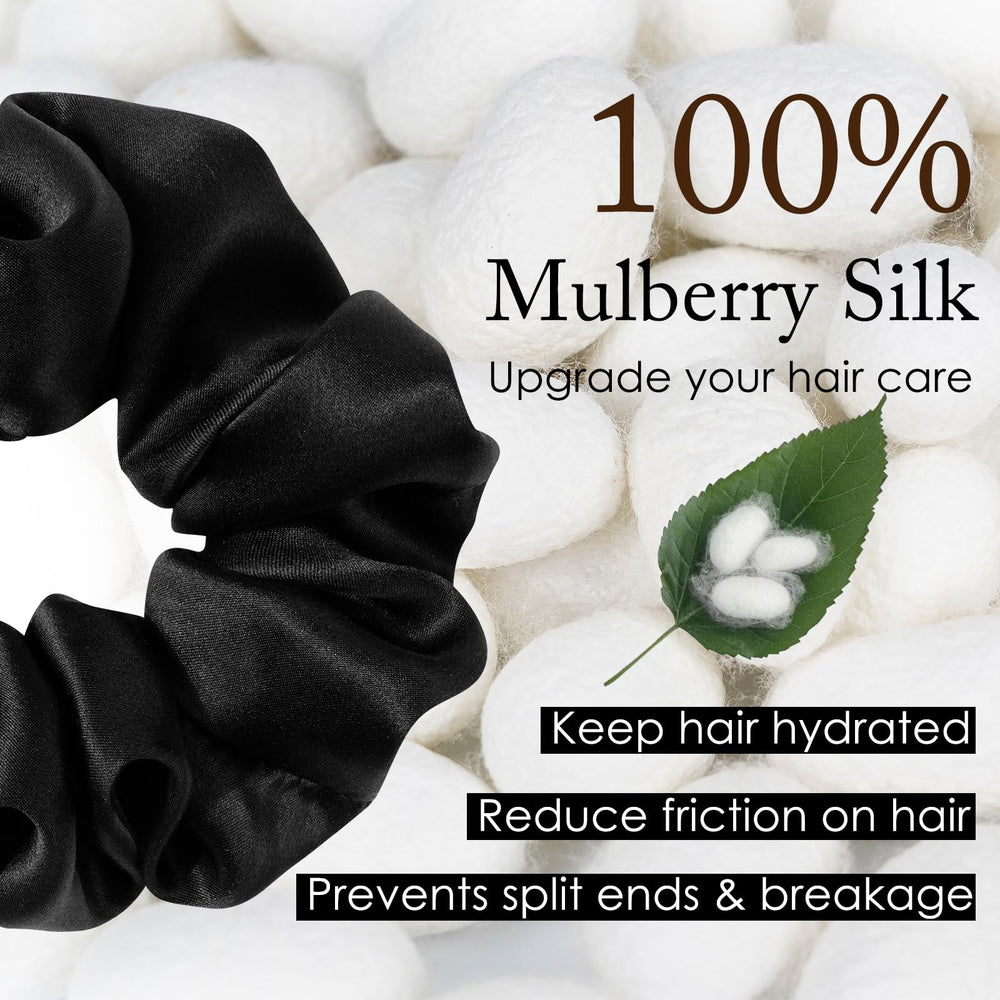 OLESILK scrunchie en soie : protège les cheveux et favorise l'hydratation naturelle