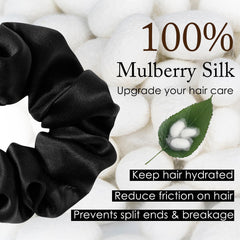 OLESILK scrunchie en soie : protège les cheveux et favorise l'hydratation naturelle