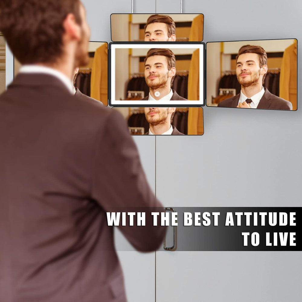 OLIBUY Miroir pliable: stockage simple et transport sans effort.