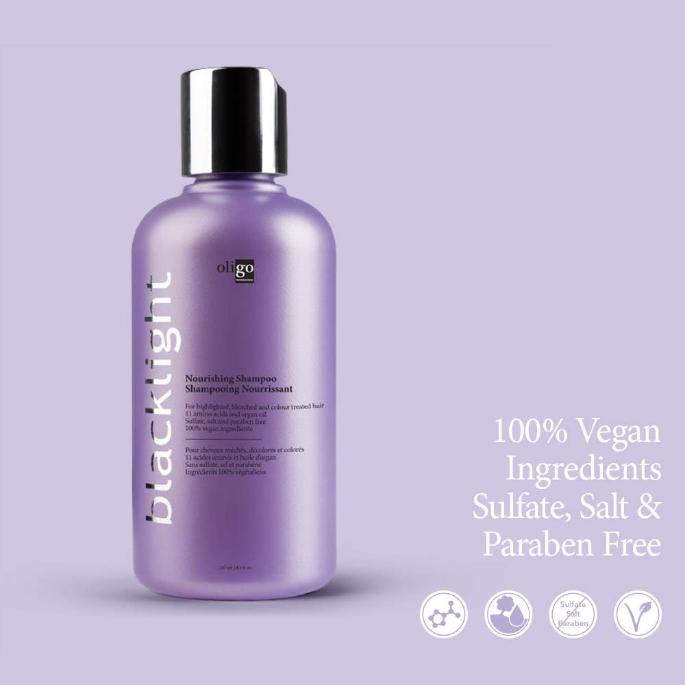 Backlight Nourrissant shampoo huile d argan visible sur l étiquette pour douceur