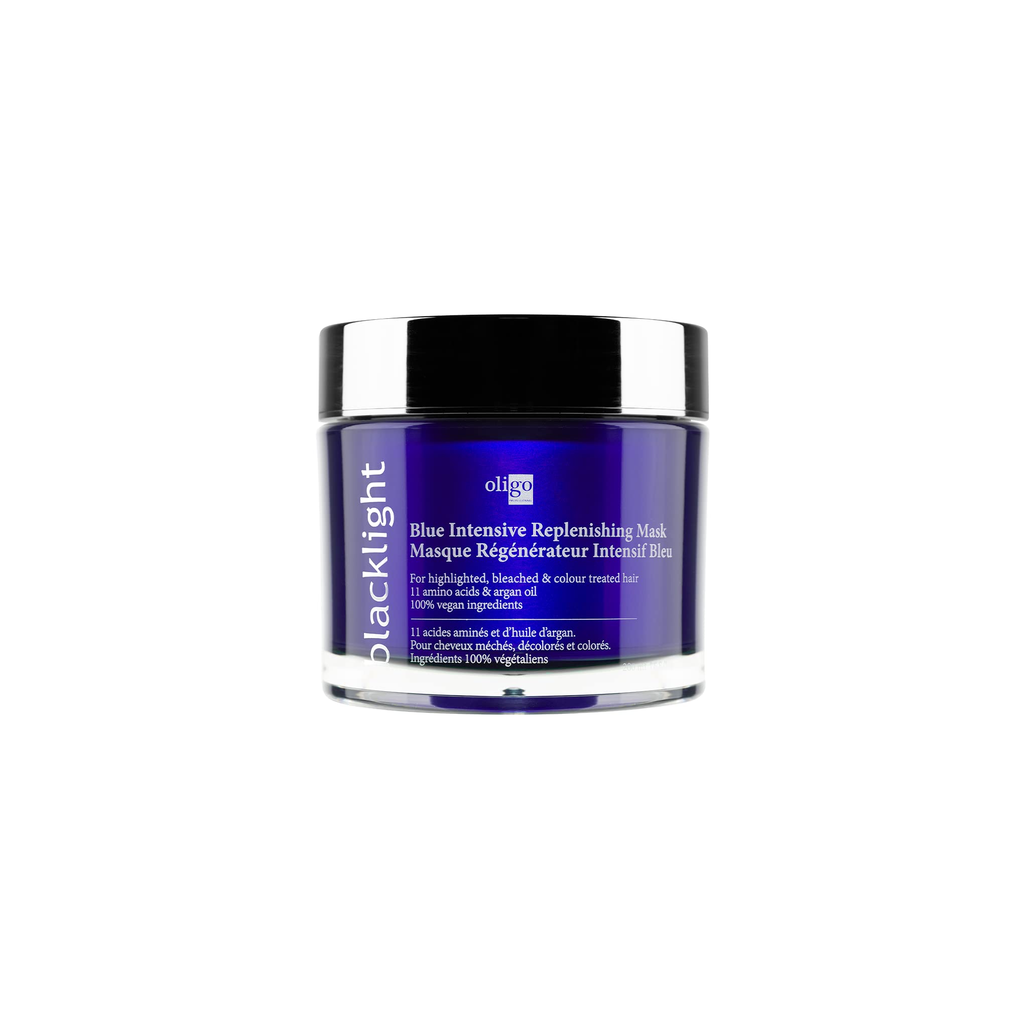 Oligo Professionnel Blacklight Blue masque réplenissant intense pour la brillance et la douceur des cheveux