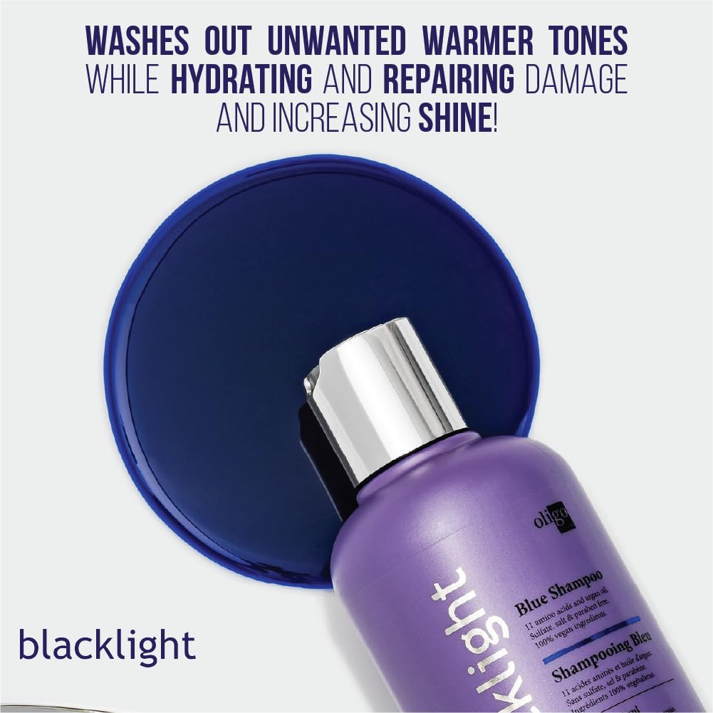 Zoom sur l’huile d’argan et les ingrédients du Shampooing Bleu Blacklight.