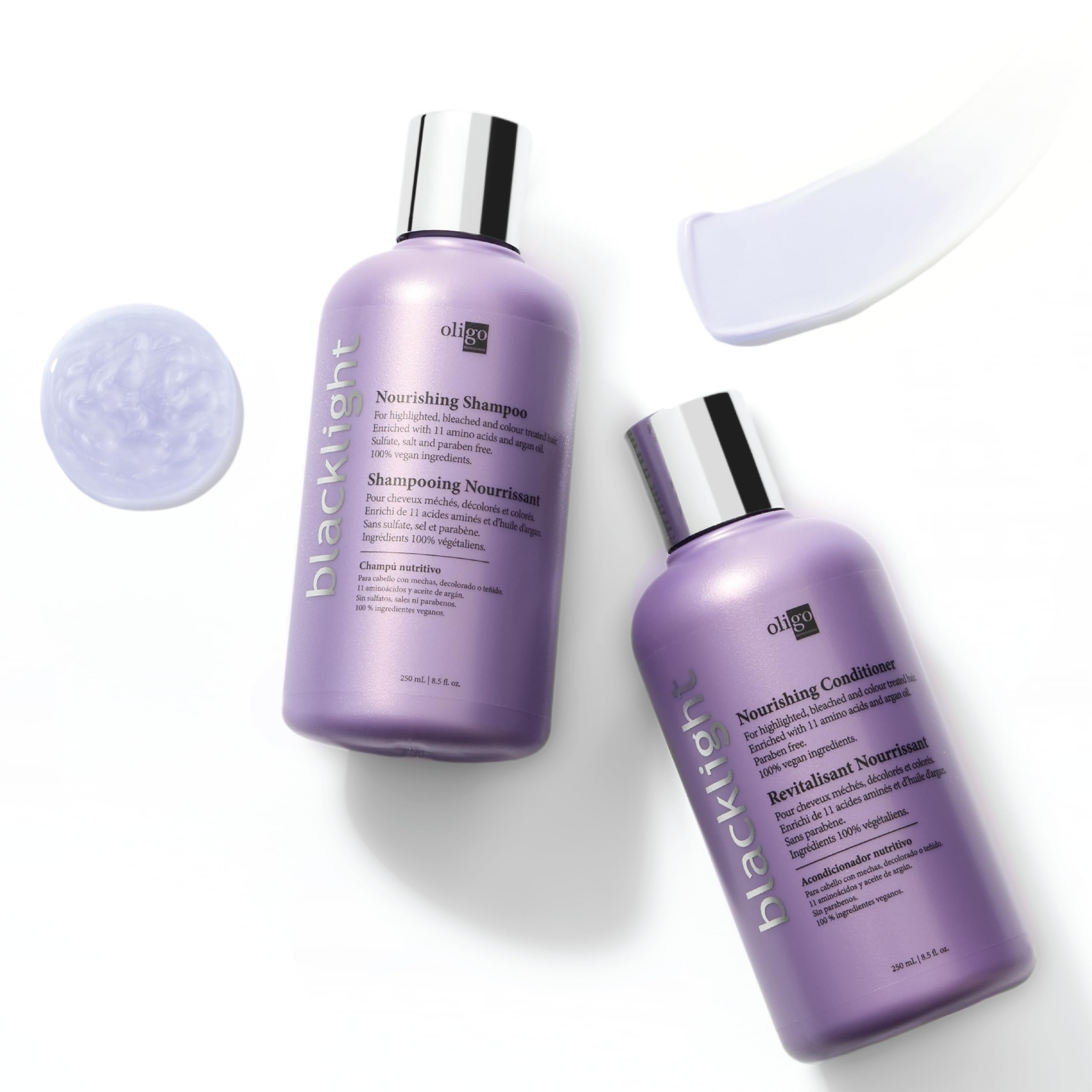 Oligo Professionnel Blacklight Conditionneur nourrissant; facilité de coiffage et brillance.