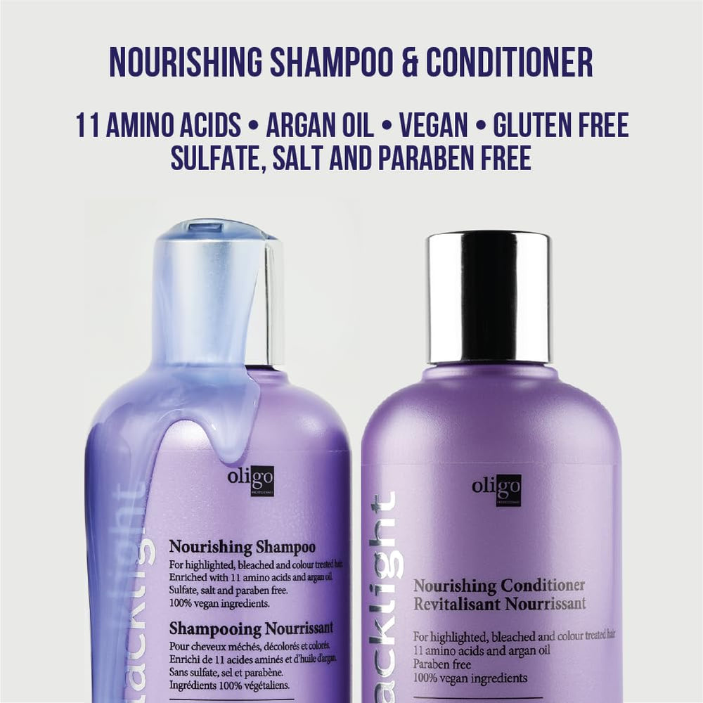 Oligo Professionnel Blacklight Huile d argan; nutrition légère pour les longueurs.