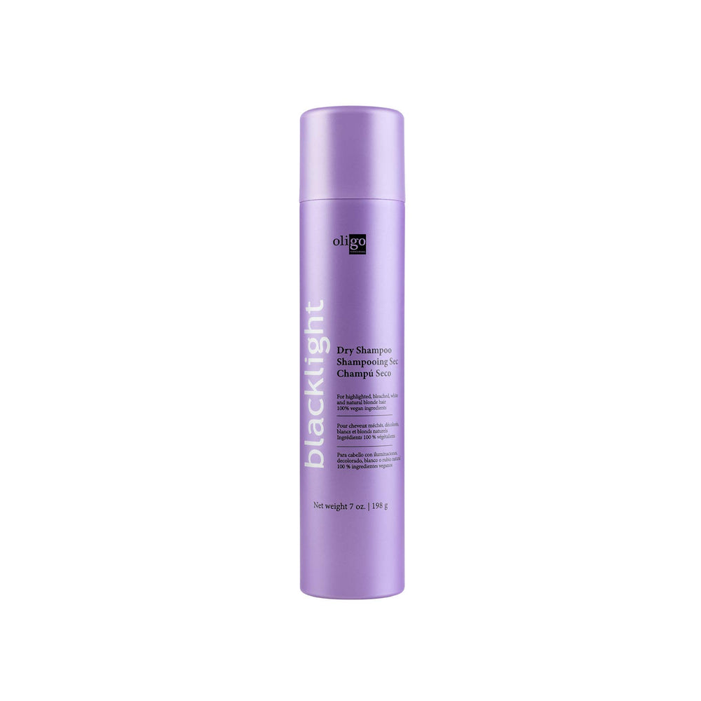 Oligo Professionnel Blacklight Shampoing Sec bouteille, volume léger sans résidu.