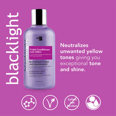 Conditionneur crème onctueuse Blacklight Violet, texture riche pour blondes.