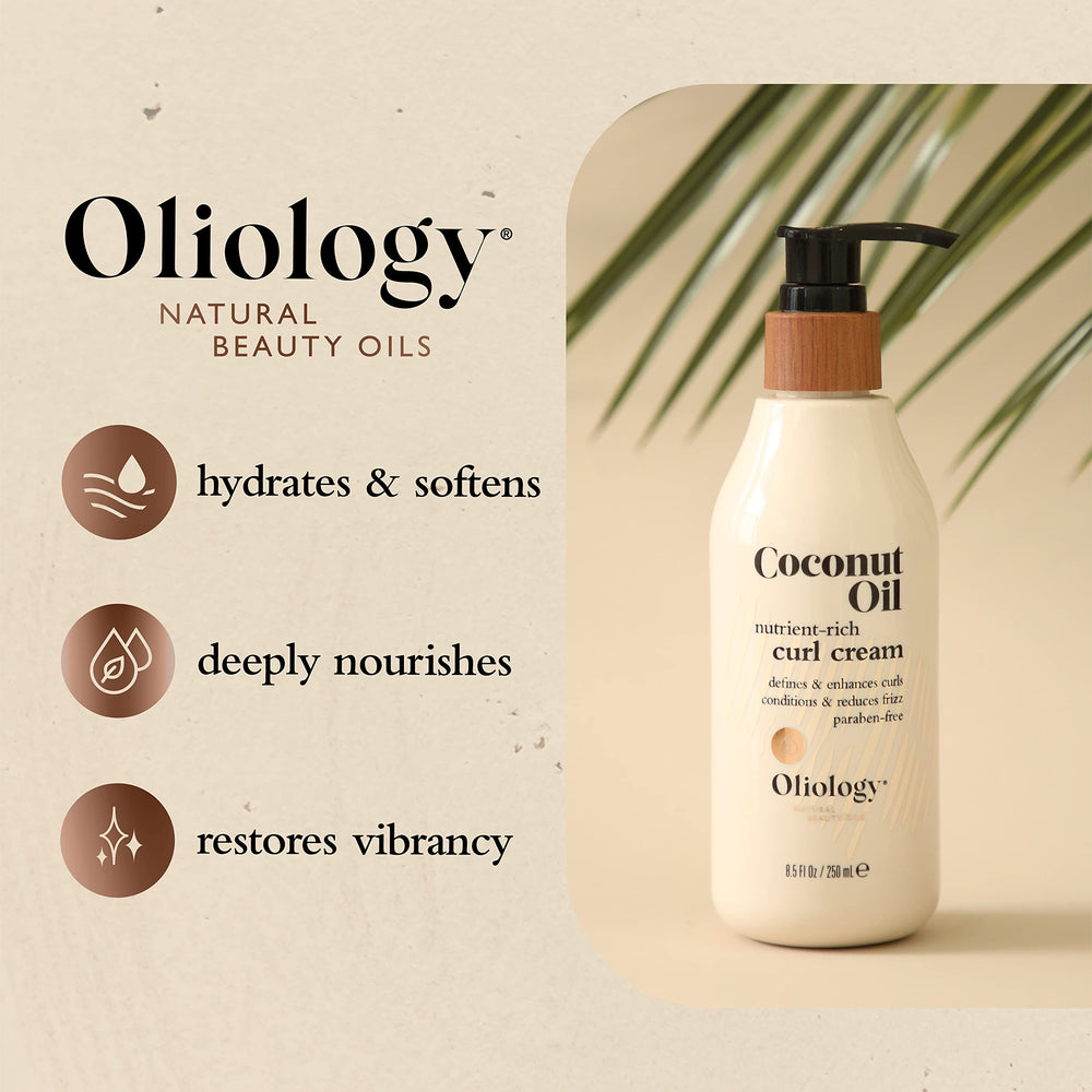 Application sur cheveux humides Oliology – définition légère et réduction frisottis.