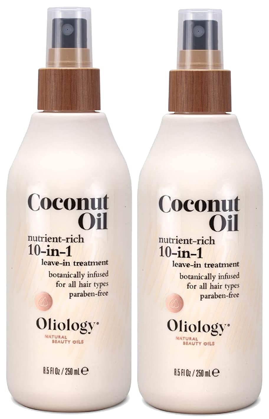 Oliology huile de coco spray 10-en-1, bouteille prête à démêler et hydrater les cheveux.