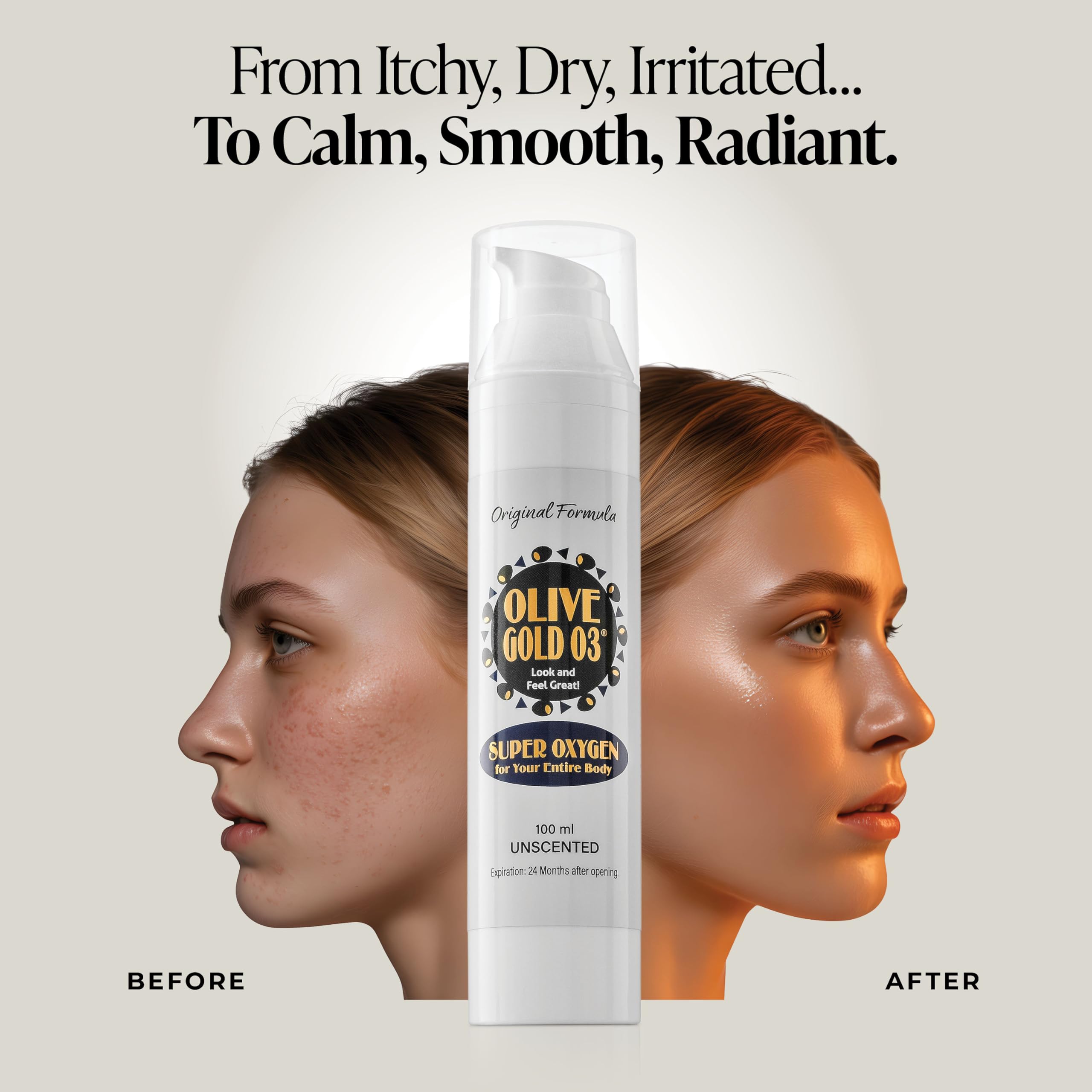 Olive Gold 03, crème corps pour hydratation quotidienne.