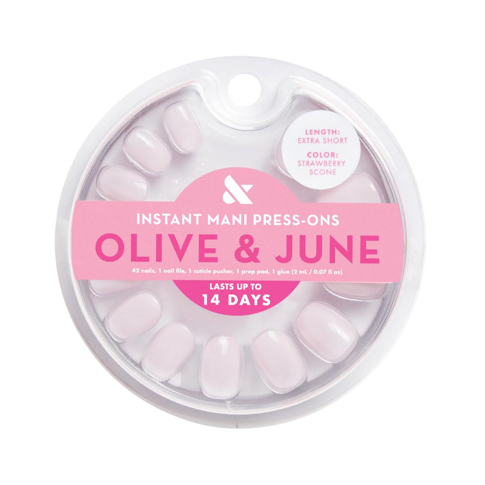 Ongles Olive & June 42 pièces, 21 tailles, ajustement personnalisé et confort.