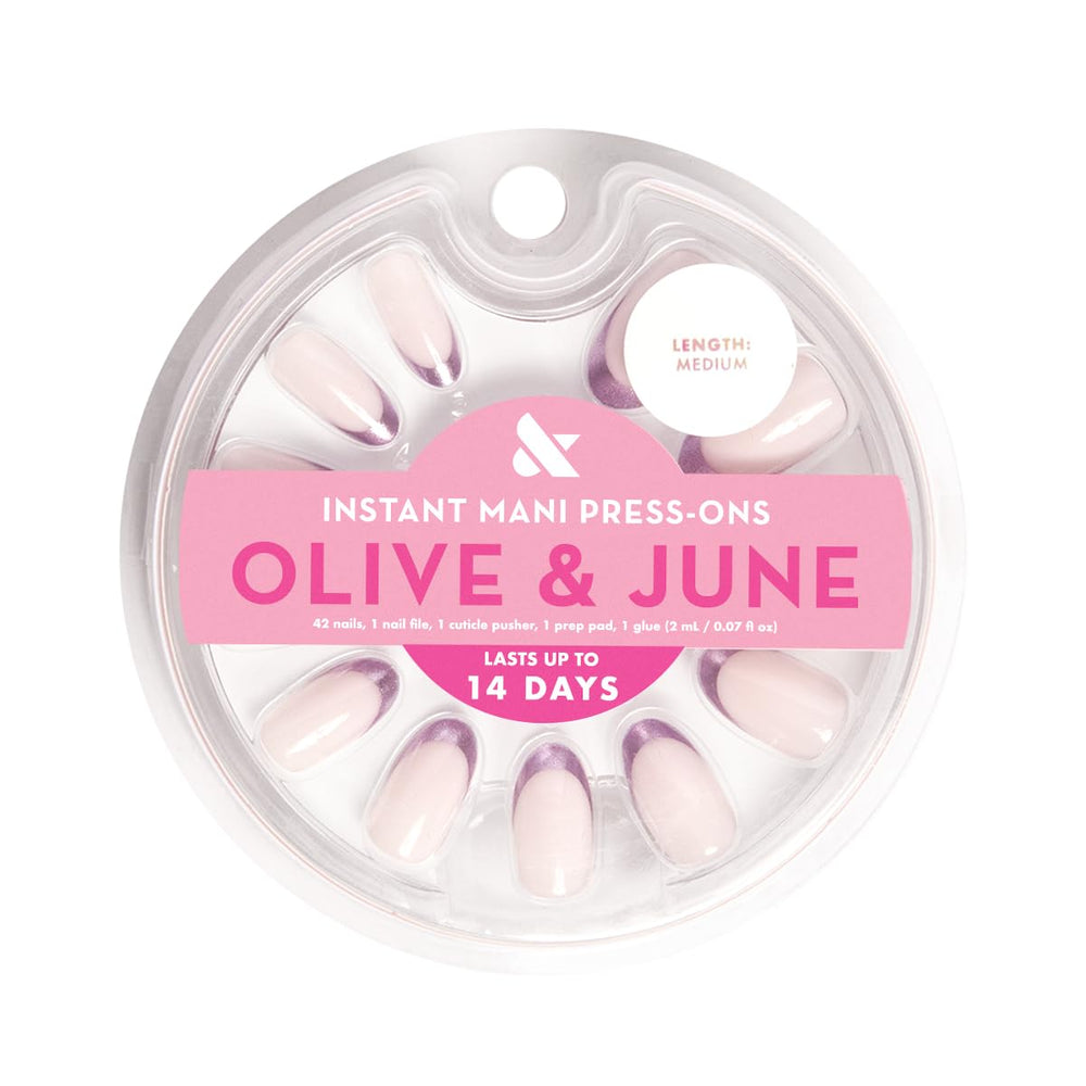 21 tailles disponibles pour un ajustement parfait des ongles Olive & June.