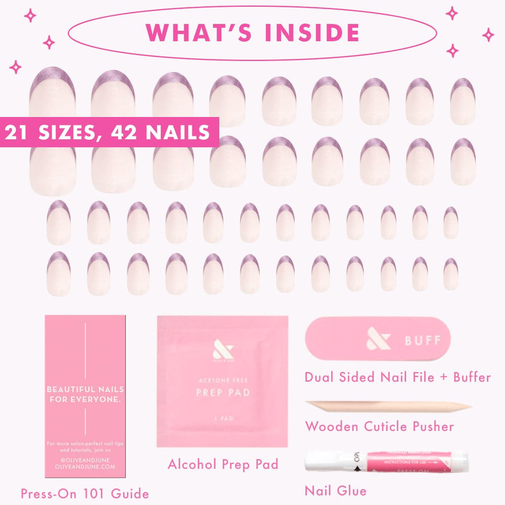 Colle non toxique pour une fixation sûre des ongles adhésifs.