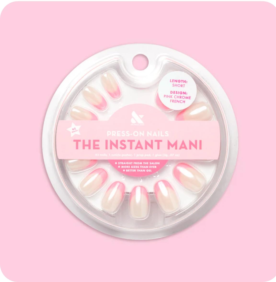 Olive & June Instant Mani : colle non toxique pour une pose d’ongles press-on sûre.