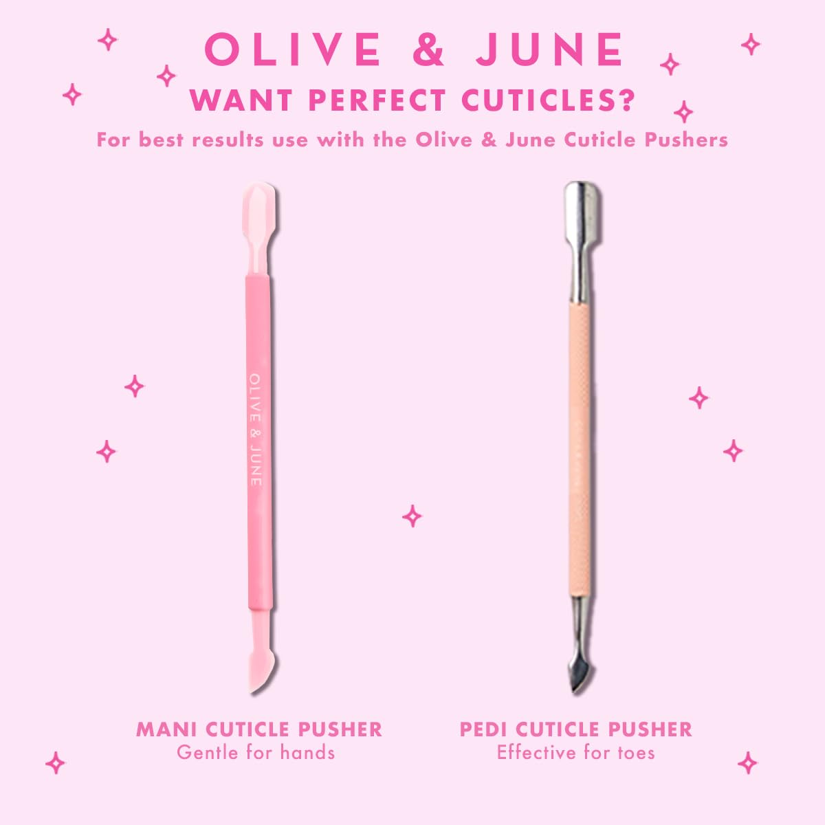 Olive & June Utilisation rapide en 5 minutes pour cuticules préparées.