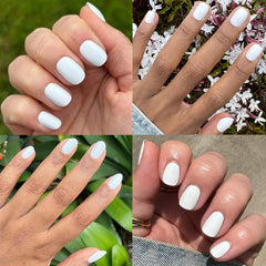Retrait rapide du vernis Olive & June avec dissolvant pratique.