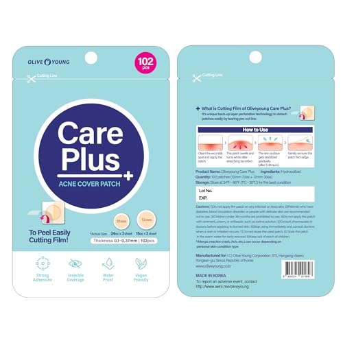 OLIVE YOUNG Care Plus Spot Patch 102 unités, pack prêt à l’emploi.