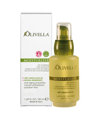 La bouteille Olivella montre une huile d'olive vierge pour une hydratation durable et naturelle.