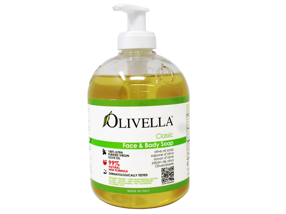 olivella offre une mousse douce et hydratante pour visage et corps.