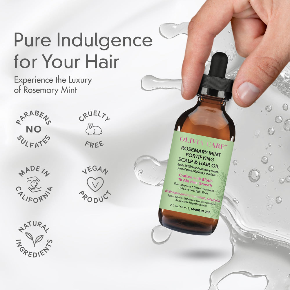 Olivia Care bouteille pompe huile cheveux : pratique et dosage précis.