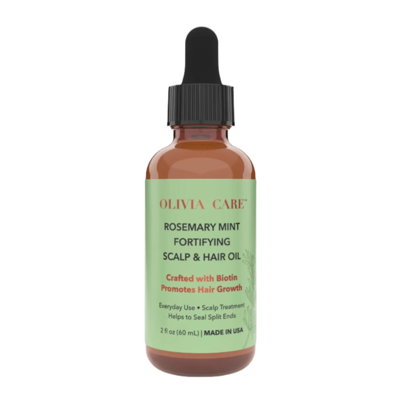 Olivia Care huile romarin cheveux : nourrit le cuir chevelu et revitalise les longueurs.