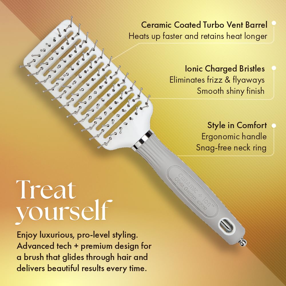 Brosse Olivia Garden technologie céramique et ion pour brillance.