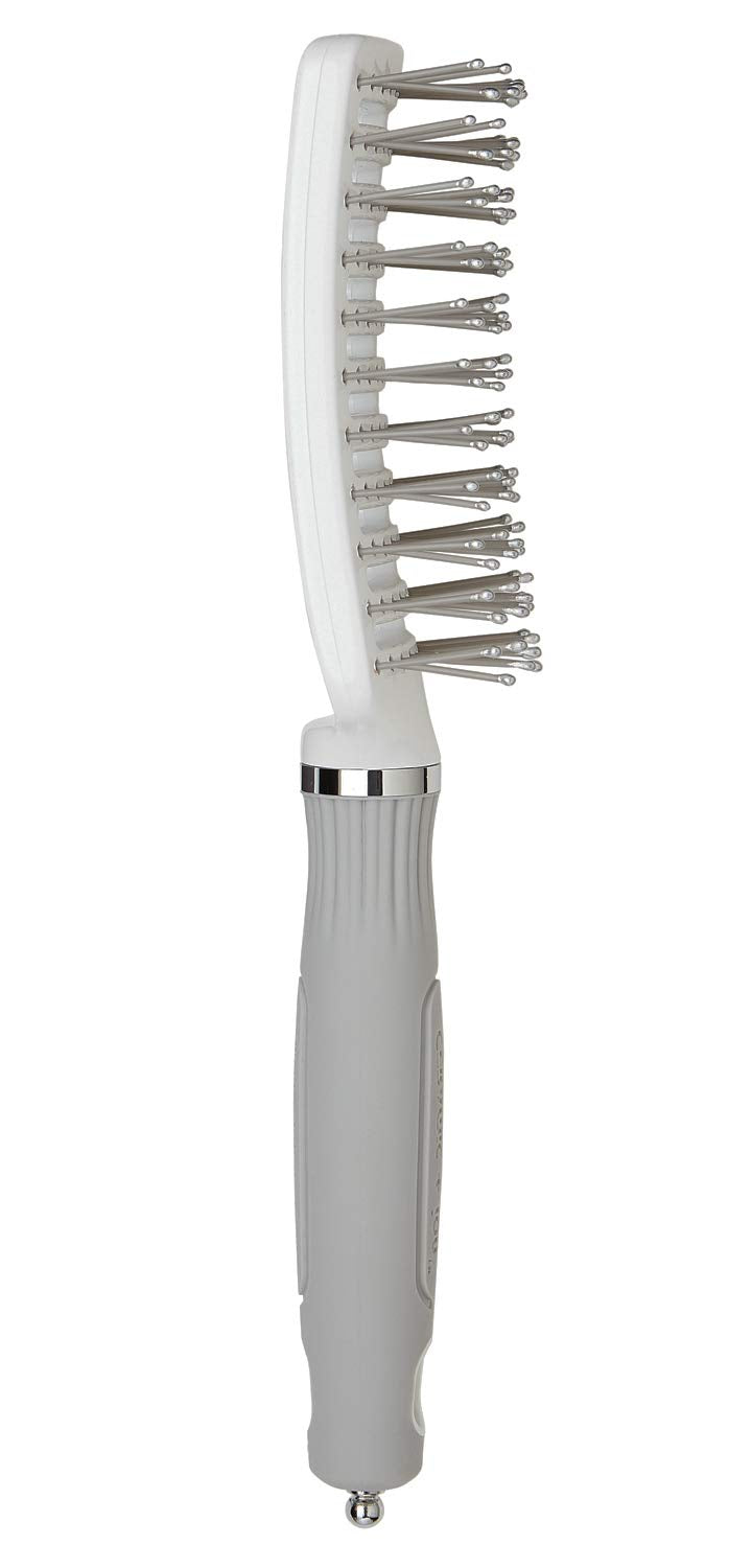 Brosse Olivia Garden anti-statique avec poignée ergonomique pour cheveux lisses.