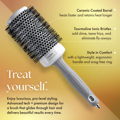 Brosse Olivia Garden CI-45 avec ions pour réduire les frisottis et donner de la brillance.