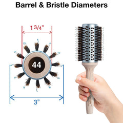 Brosse EcoHair Olivia Garden avec brins ioniques, anti-frizz et brillance naturelle.