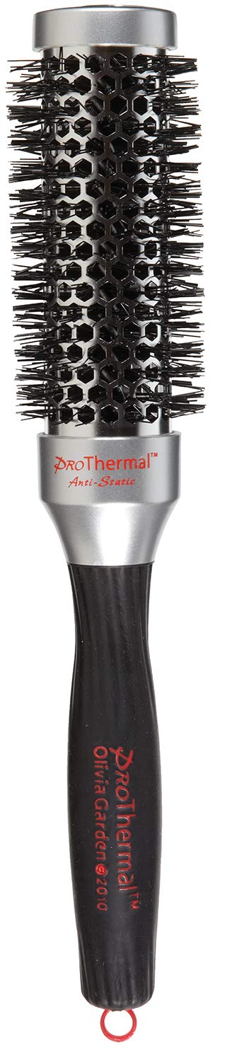 Brosse Olivia Garden ProThermal T-33 anti-statique pour plus de volume.