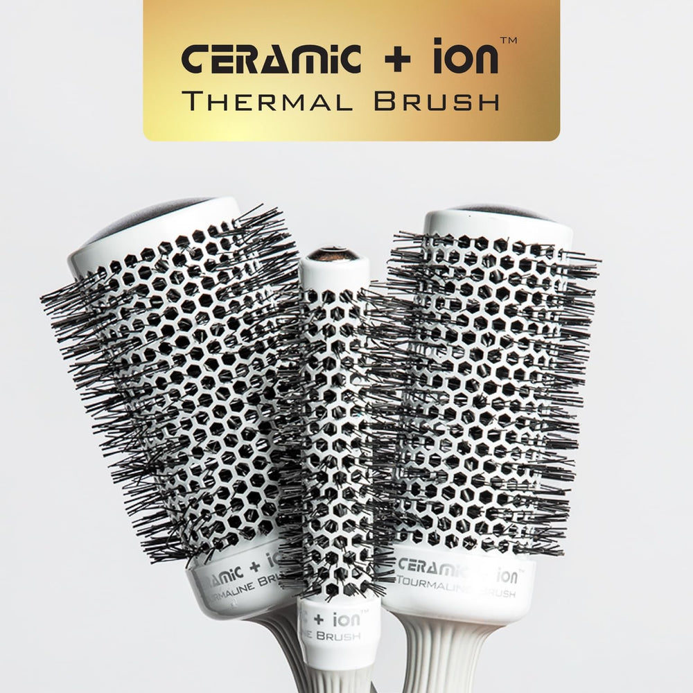 Brosse Olivia Garden avec peigne rétractable pour un coiffage précis.