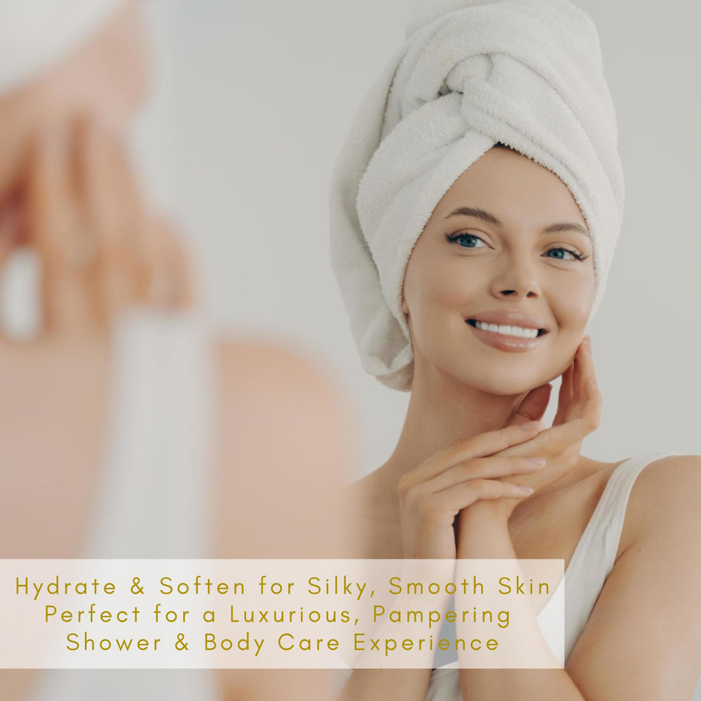 In-shower usage with water droplets and soft foam