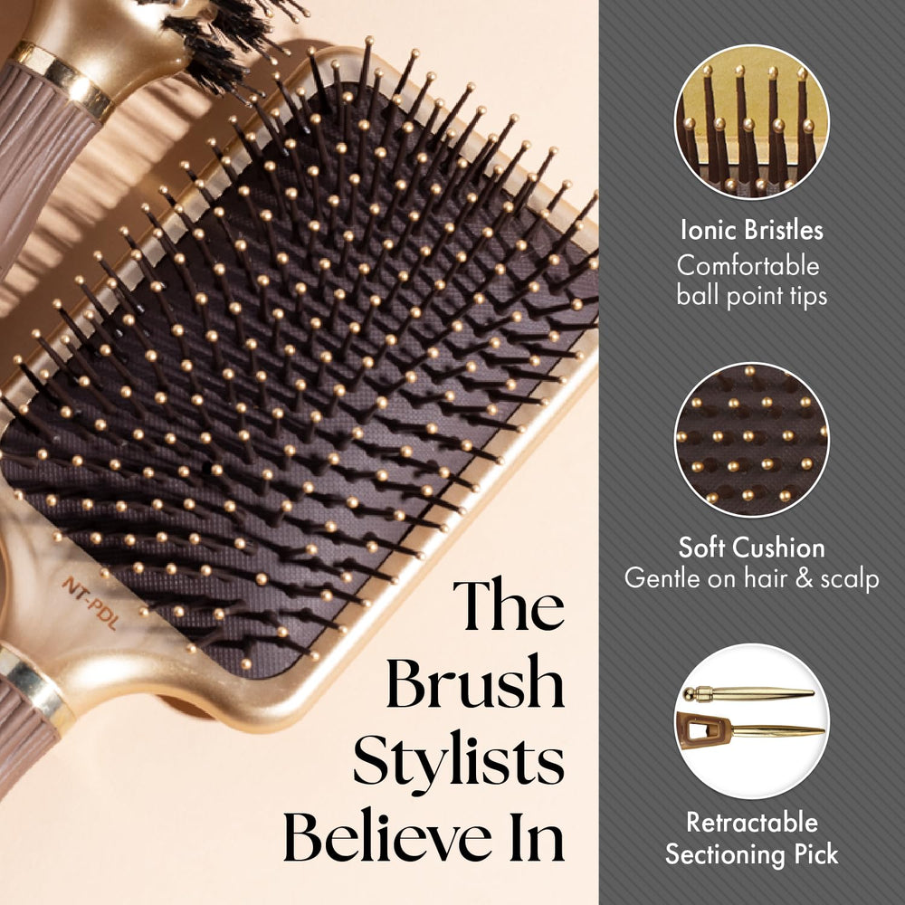 Brosse Olivia Garden NT-PDL Paddle - chauffage rapide pour styles durables.