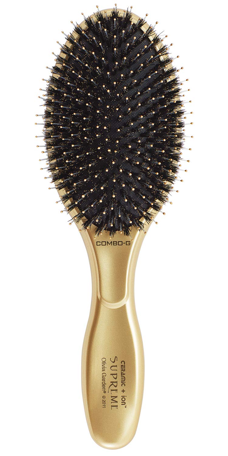 Olivia Garden Ceramic Ion Supreme Paddle Brush for all hair lengths with smooth, frizz-reducing results.