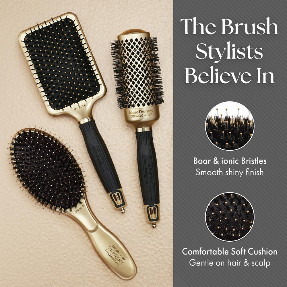 Olivia Garden lightweight design offers comfortable grip during longer styling sessions.