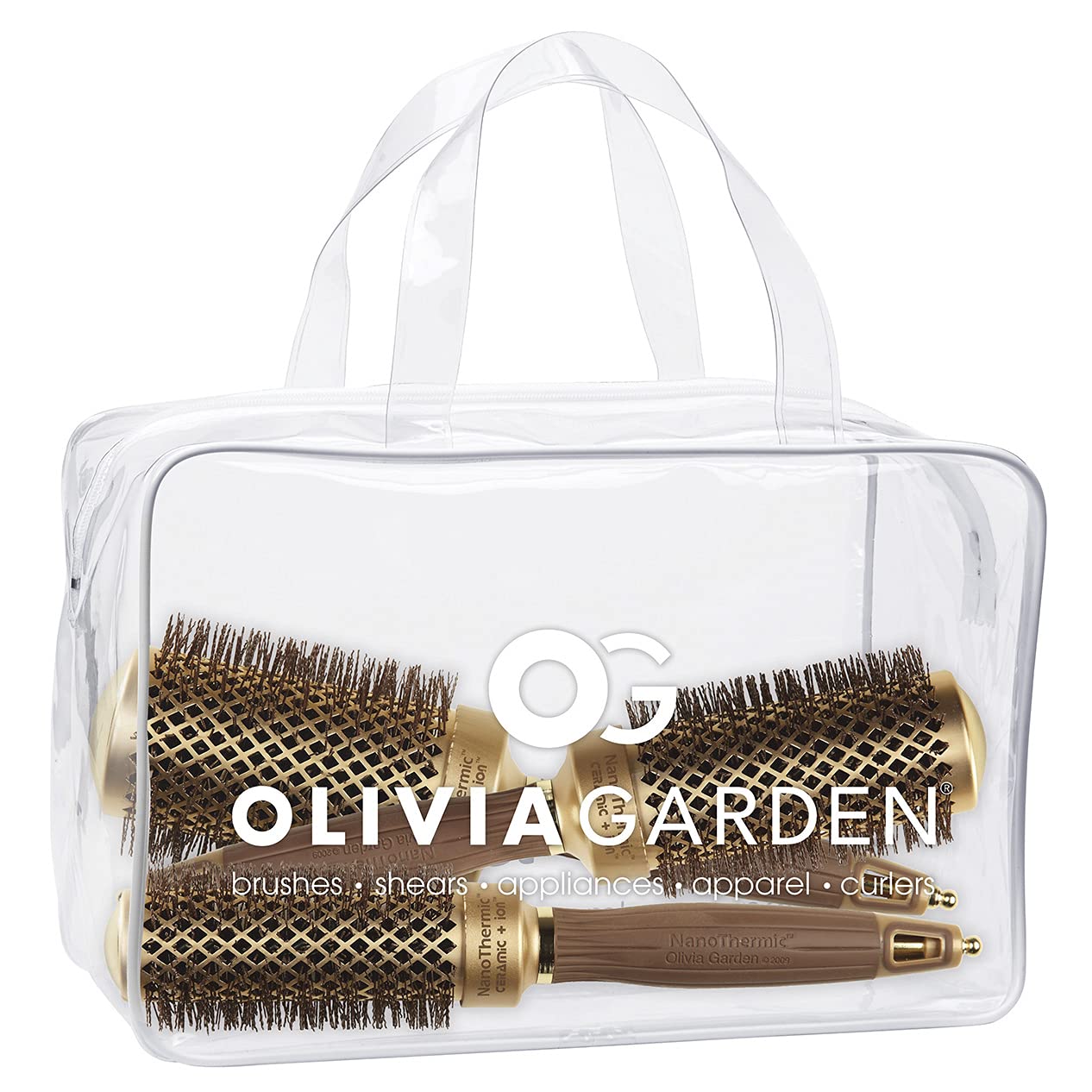 Olivia Garden NanoThermic brosse ronde céramique ionique pour volume durable et coiffage rapide