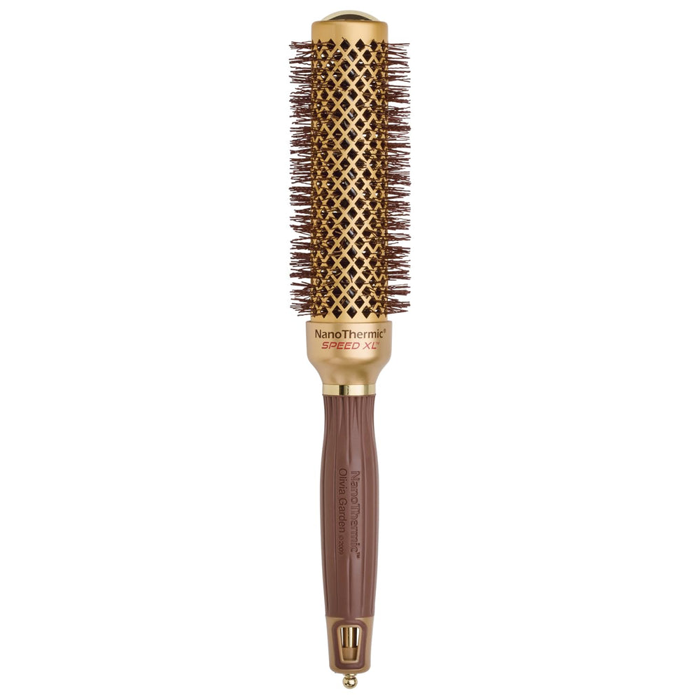 Brosse Olivia Garden NTXL-34 avec barillet céramique et ionique pour un séchage rapide et brillant.