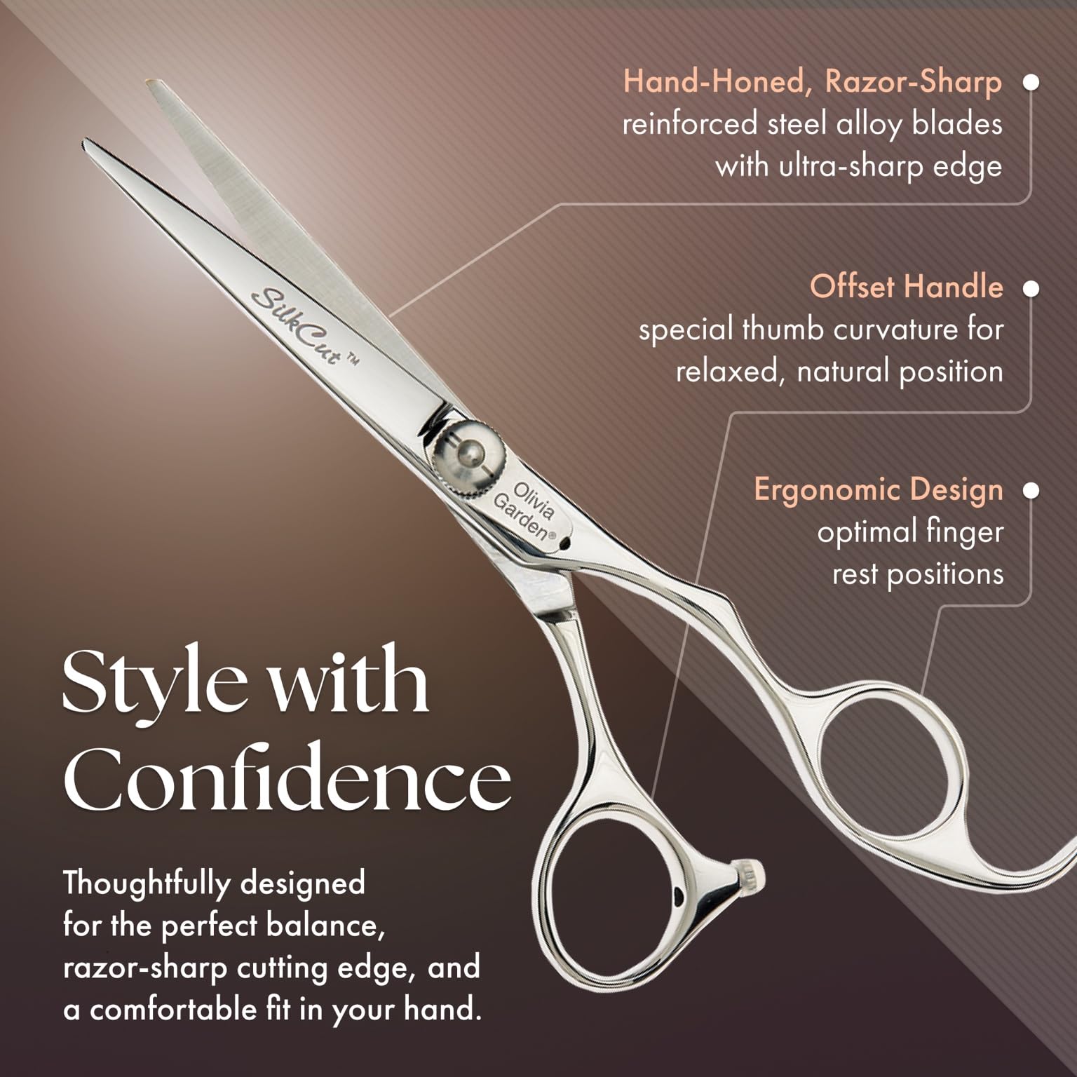 Ciseaux professionnels SilkCut 5,75 po: coupe précise.
