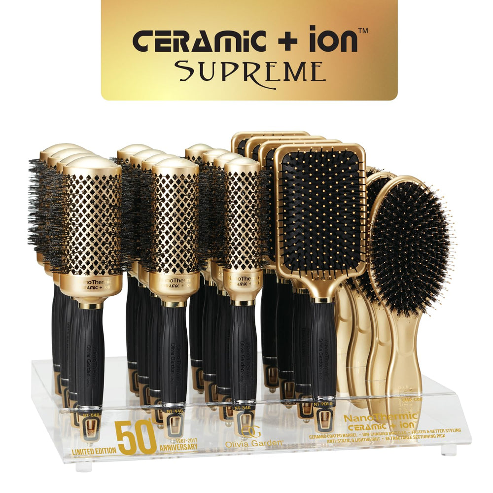 Olivia Garden travel-friendly brush fits compact bags for on-the-go grooming.