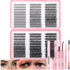 OLLAVO Kit Cils en Grappes avec 600 pièces pour un remplissage rapide et durable.