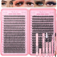 OLLAVO Lash Clusters Kit contents displayed for versatile DIY looks