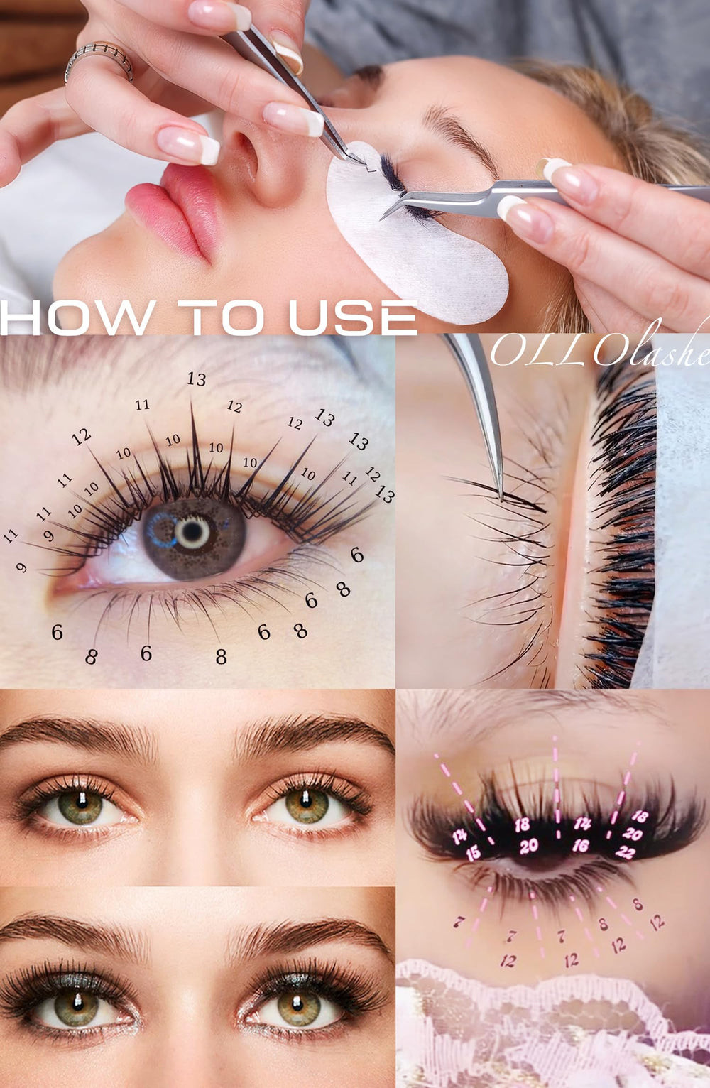 OLLOLASHES pose sans résidu de colle pour des lignes nettes et propres.