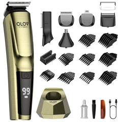 Tondeuse barbe OLOV CYBER avec lames inox pour une coupe nette et précise